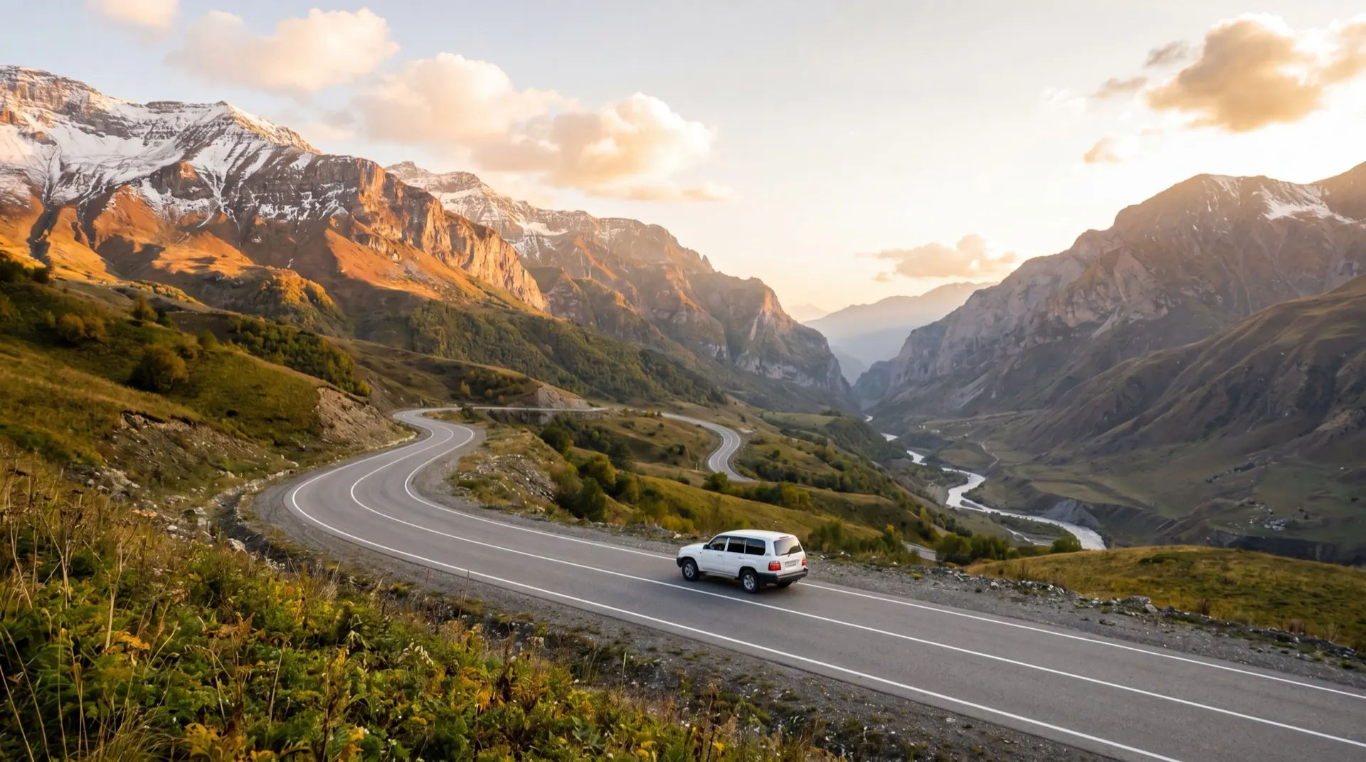 Route de montagne au Daghestan
