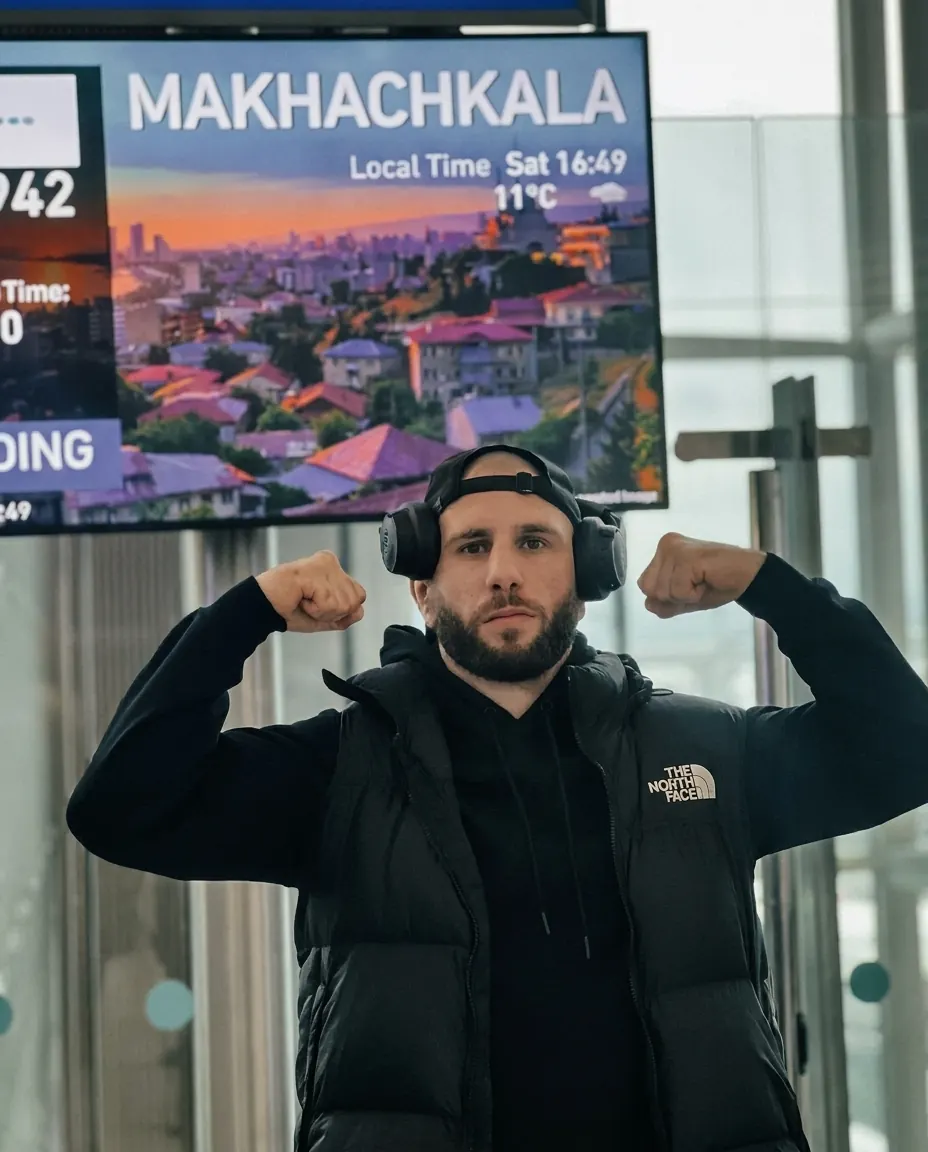 Portrait d'Antoine Petit-Jean, athlète MMA solo en immersion à Makhachkala
