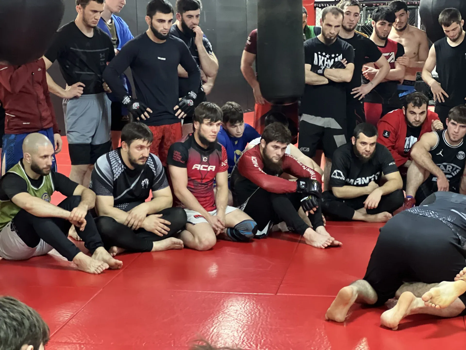 Group of athletes in formation at MKR Camp