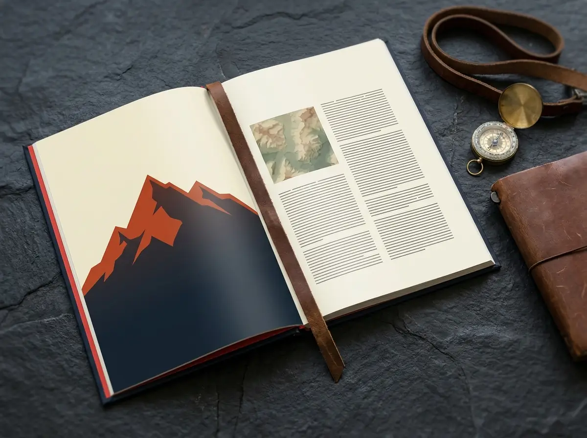 Guide Caucase ouvert sur deux pages, couverture et sommaire