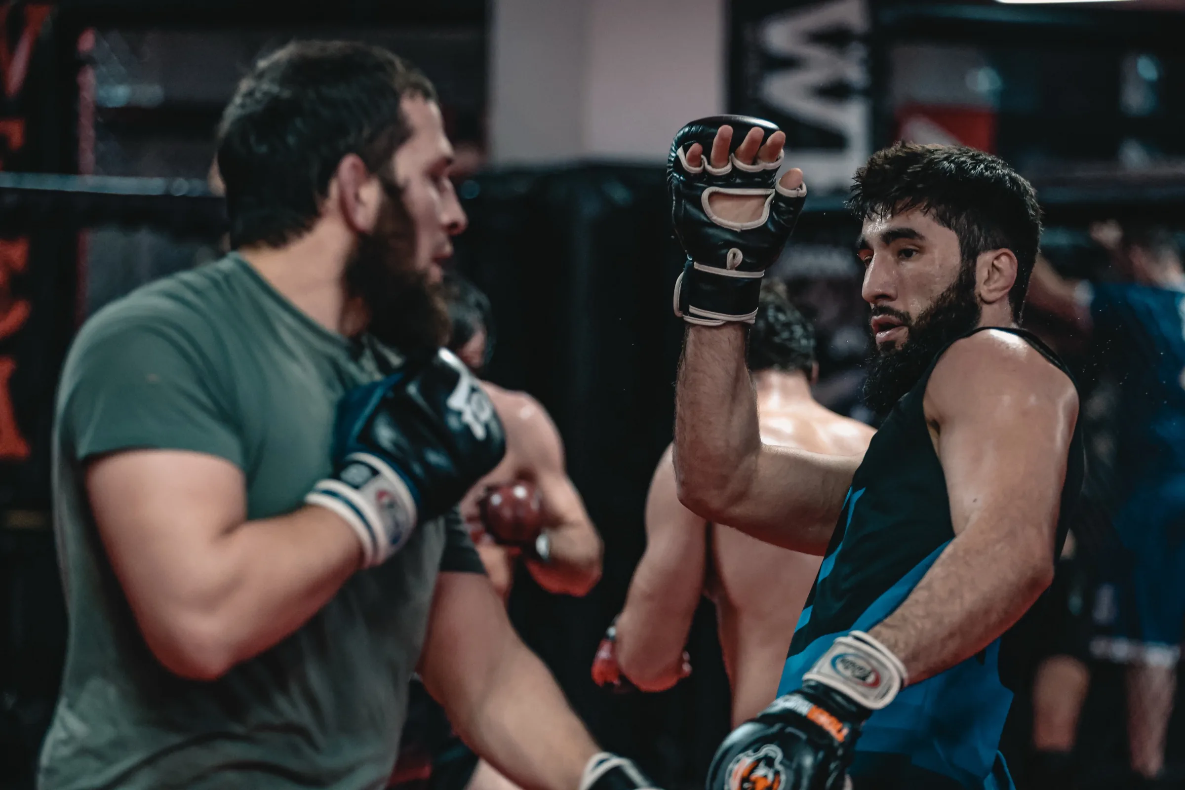 Duo post-sparring, ambiance fraternité